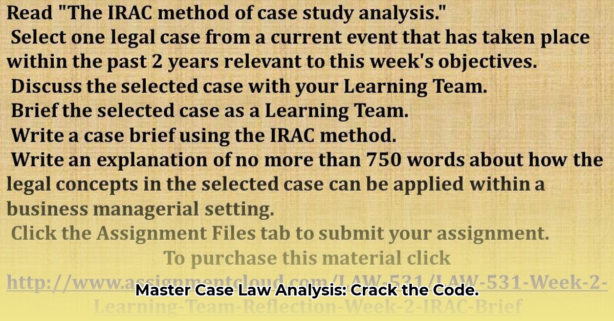 case-law-analysis-study-guide